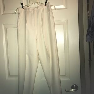 Ivory wool pants